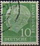 Germany 1957 Personajes 10 Pfennig Verde Scott 708. Alemania 1957 708. Subida por susofe